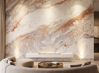 Мраморная плита Ever-Prosperity Stone Blush Vein: Премиальный экзотический камень для современного полированного напольного покрытия вилл и отелей класса люкс