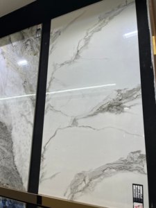 Carrelage en pierre de luxe moderne 600x1200 classique blanc doré glaçure pour KTV hôtel chez l'habitant magasin de vêtements espaces de travail - Product Image 3