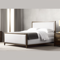 Lit de luxe en bois pour intérieur, ensembles de meubles de chambre à coucher, lit plateforme king size en bois