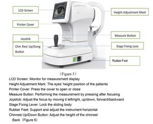 Kératomètre réfractomètre automatique avec kératomètre et autorfractomètre à écran réglable - Product Image 3