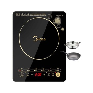 Cocina de Inducción Midea de un Solo Quemador, 2100W, Control Táctil, Panel de Cristal Negro, para el Hogar, para Saltear y Preparar Hot Pot - Product Image 1