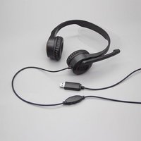 USB-118A Tipe C komputer bisnis, Headphone ekonomis 7.1 Headset telepon kantor dengan mikrofon penghilang kebisingan untuk pusat panggilan