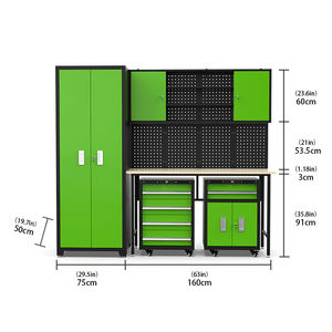 Banc de travail professionnel, armoire à outils, atelier, armoires de rangement en métal pour garage, chariot à outils robuste pour garages, usines - Product Image 3
