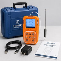 Détecteur de gaz portable multifonction 5 en 1 HIREP, moniteur de sécurité industriel à aspiration, CO, H2S, O2, CO2, LEL, espace confiné, ATEX, IP66