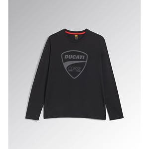 T-shirt à manches longues Diadora Ducati Corse Noir Pirate XXL Jersey 100% Coton - Product Image 1