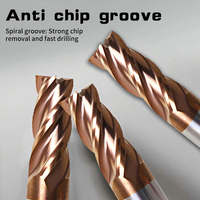 KEENCUTEER Fraise à queue en acier au tungstène HRC60, 4 cannelures, 1mm-20mm, pour machines-outils CNC, revêtement en alliage, carbure pour tour