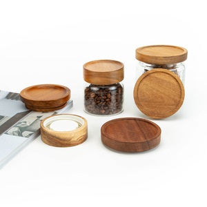 Tapas <span class=keywords><strong>de</strong></span> Boca Regular para Frascos Mason, Tapas Reutilizables <span class=keywords><strong>de</strong></span> Bambú y Madera <span class=keywords><strong>de</strong></span> Acacia <span class=keywords><strong>con</strong></span> Sello <span class=keywords><strong>de</strong></span> Silicona para Recipientes <span class=keywords><strong>de</strong></span> Vidrio - Product Image 1