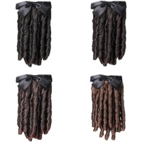 Cola de caballo Retro sintética con peine Princesa Europea Curly Puff Cola de caballo Clip en cola de cabello Extensión de cabello falso natural