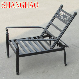 Chaise longue Piscine extérieure Chaises longues Ensemble <span class=keywords><strong>de</strong></span> chaise longue imperméable en fonte d'aluminium - Product Image 4