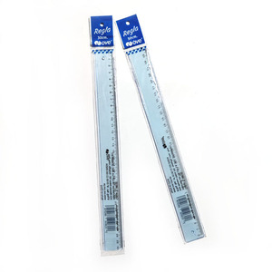 Regla de Plástico Transparente Azul de 12 Pulgadas de Marca Personalizada, Regla Recta de Medición de Precisión para Promoción - Product Image 4