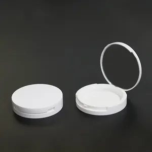 Oem Makeup White Round Face Empty Compact Packaging Powder Box With Mirror