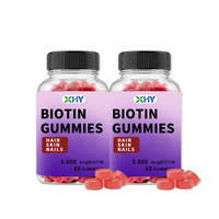 Gummies capillaires véganes à la biotine et aux vitamines biotiques pour les ongles et le collagène, contre la chute des cheveux