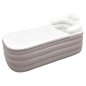 Shower Bath Basin Kit, PVC Portable Bathtub with Electric Air Pump,Portable Bathtub Wash Full Body in Bed Bath