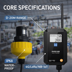 Capteur de niveau d'eau à ultrasons LoRa/4G pour la surveillance de la profondeur des réservoirs et l'irrigation intelligente - Transmetteur de niveau sans contact - Product Image 4