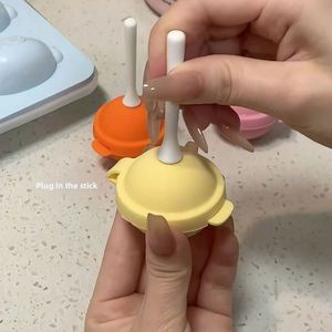 Molde de silicona flexible reutilizable de grado alimenticio para helados, paletas y bolas de helado, para hacer mini paletas caseras DIY para bebés - Product Image 2