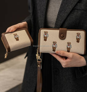 Kadınlar İçin Cüzdan, Fermuarlı, İki Katlı, Kart Yuvalı, Kimlik Pencereli, Nakit Bölmeli, Kısa Kadın Cüzdanı, Zarif, Genç ve Sevimli - Product Image 3