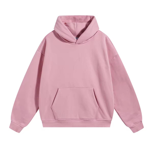 Sudadera con capucha para hombre, de algodón de estambre grueso de 380 g, forrada, con estampado puff, de corte holgado, unisex, tallas grandes, al por mayor - Product Image 3