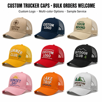 Casquette Trucker Gorras en coton et polyester mélangé, style Pro 5 panneaux, avec logo personnalisé brodé/PVC et dos en maille perforée, en gros