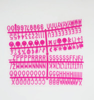 3/4 pouces 340 pièces ensemble de lettres en plastique coloré pour tableau à lettres interchangeable en feutre de bois massif
