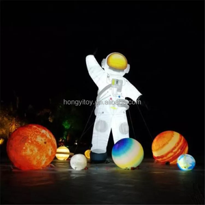 Led inflable personalizado astronauta modelo de planeta serie espacial modelo Spaceman y cohete - Product Image 1