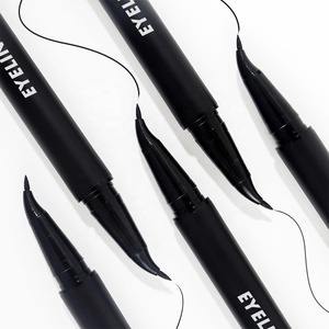 Haute qualité plus de 12 heures longue tenue végétalien maquillage crémeux <span class=keywords><strong>Eye</strong></span> <span class=keywords><strong>Liner</strong></span> crayon personnalisé à séchage rapide imperméable noir liquide Eyeliner - Product Image 1