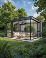 Véranda modulaire en aluminium, maison en verre préfabriquée, pièce vitrée isolée, abri de jardin, villa, terrasse, enclos