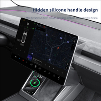 Boîte de rangement rétractable de luxe pour écran Tesla 3/Y, organiseur ETC, plateau caché, accessoires intérieurs de voiture, compartiment de rangement en plastique