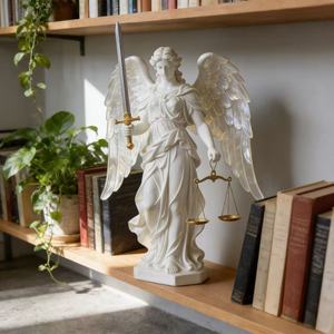 Escultura de Resina del Arcángel Miguel - Regalo de Decoración para el Hogar de Alta Gama, Escultura Personalizada Bozhiyi - Product Image 2
