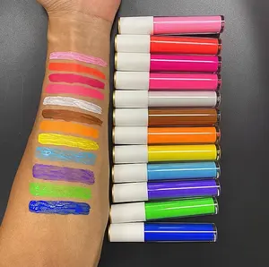 Delineador de ojos líquido colorido neón, resistente al agua, mate, 11 colores que brillan en la oscuridad