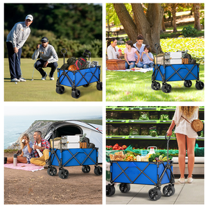 大型容量330Lbs環境にやさしい折りたたみワゴンステンレス鋼ユーティリティガーデンカートファミリーピクニック用OEMカスタマイズ可能 - Product Image 3