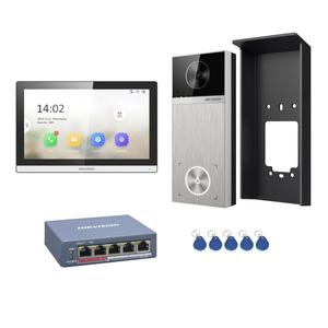 Hik Original DS-KV6114-MWBE1  ชุดอุปกรณ์อินเตอร์คอมวิดีโอสำหรับบ้าน กล้อง 4MP ระบบ <span class=keywords><strong>IP</strong></span> รองรับ PoE และ <span class=keywords><strong>WiFi</strong></span> ควบคุมการล็อคประตูได้สองระบบ - Product Image 1