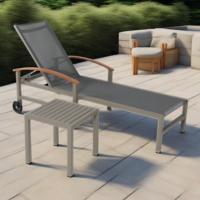 Chaise longue moderne en aluminium de qualité supérieure, résistante, de qualité hôtelière, pour usage extérieur, plage, terrasse, villa de luxe, spa