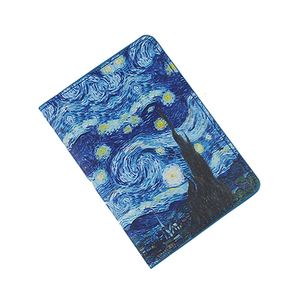 Elegante Funda de Pasaporte y Tarjetero de Cuero PU Impermeable con RFID, con Botón y Estampado a Color, Bolsa de Almacenamiento de Documentos 5 - Product Image 5