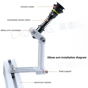 Robot Accessoires Zuignap Seat Sucker Pneumatische Gouden Staart Zuignap Beugel VFIL2-10P12 Vacuüm Zuignap Beugel