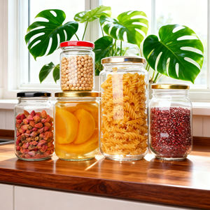 Tarro de vidrio sellado sin plomo para almacenamiento de alimentos, ideal para encurtidos, granos, salsa de chile, miel y frutas enlatadas, venta al por mayor a bajo precio. - Product Image 6