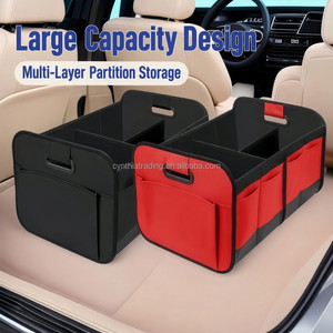 Organizer <span class=keywords><strong>per</strong></span> Bagagliaio <span class=keywords><strong>Auto</strong></span> Pieghevole di Grande Capacità - Scatola Portaoggetti Impermeabile in Tessuto Oxford, Multi-Scomparto, Adatto <span class=keywords><strong>per</strong></span> SUV e MPV - Product Image 1