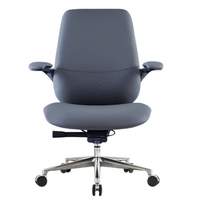 Chaise de bureau ergonomique moderne de style commercial, chaise de direction de niveau exécutif, confortable et offrant un excellent soutien, dossier haut, en cuir synthétique PU