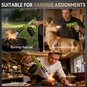 Torche au propane d'extérieur, lance-flammes classique rechargeable, <span class=keywords><strong>chalumeau</strong></span> de grillade en acier inoxydable et alliage de zinc - Product Image 4