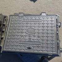 Grille de drainage carrée en fonte ductile OEM, couvercle de regard EN124 D400 C250, couleur personnalisée