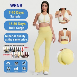 Women's Plus Size Seamless Light Yellow Yoga Set High Waist <b>Leggings</b> Buttery Soft Fabric 2-Piece Eco-Friendly Quick Dry Gym - Product Image 1