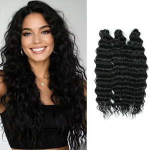 Capelli Sintetici per Trecce all'Uncinetto Anna Curl da 24 Pollici, Fibra Resistente alle Alte Temperature, Onde Acqua, Doppia Trama a Macchina, Vendita all'Ingrosso - Product Image 1
