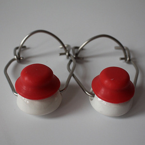 Jiabshanghai Linlang — bouteille ronde en verre, dessus pivotant, 64oz, 2l, en ambre Growler, avec poignée, vente en gros - Product Image 3