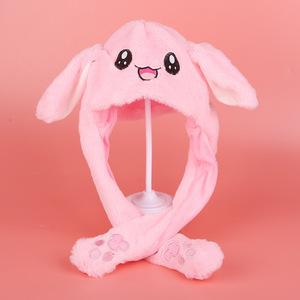Gorros <span class=keywords><strong>de</strong></span> Conejo con Orejas Móviles para Niños, Novedad <span class=keywords><strong>de</strong></span> Otoño e Invierno, <span class=keywords><strong>Gorro</strong></span> <span class=keywords><strong>de</strong></span> Felpa Ligero <span class=keywords><strong>de</strong></span> Piel <span class=keywords><strong>de</strong></span> Conejo - Product Image 2