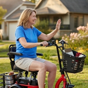 Holladay <strong>Foldable</strong> Electric Scooter for Senior Convenient 48v 3-Wheel Electric Tricycle Adult Passenger <strong>Trike</strong> - Product Image 2