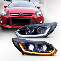 Phare LED de rechange compatible avec Ford Focus 2012-2014, projecteur en U, DRL, clignotant séquentiel, boîtier fumé