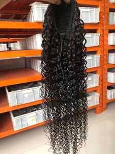 Queue de cheval en cheveux humains brésiliens Remy de qualité supérieure, bouclés afro, à pointes épaisses, pour femmes noires, texture douce et lisse, longue durée - Product Image 2