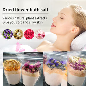 Atacado pé spa relaxante Himalaia rosa cristais de sal lavanda rosa pétala natural banho sal com flores - Product Image 1