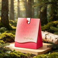 Sac cadeau floral minimaliste naturel et recyclable, pochette élégante en papier avec poignée en corde, impression personnalisée, pour boutique de fleurs tendance