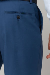 Calidad garantizada Muli-bolsillo Slim Fit azul cómodo hombres pantalones de vestir casuales para venta al por mayor - Product Image 4