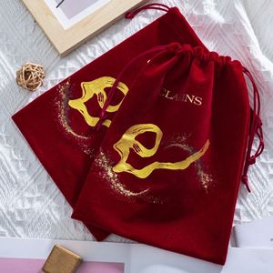 Bolsas de Terciopelo Suave Personalizadas con Cordón, Bolsas de Regalo de Alta Gama para Joyería, Pulseras y Collares, Bolsas de Terciopelo Reciclables con Estampado - Product Image 3